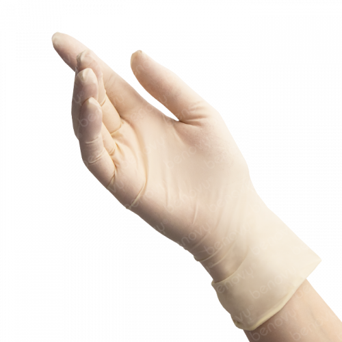 Перчатки BENOVY™ латексные, нестерильные, неопудренные цвет бежевый BENOVY LATEX CHLORINATED