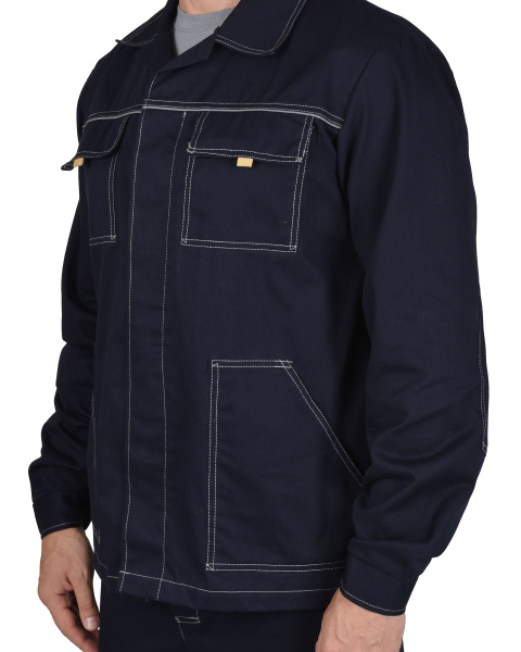 Костюм "Труд" летний: куртка, брюки темно-синий пл. 270 г/кв.м (ЧЗ)